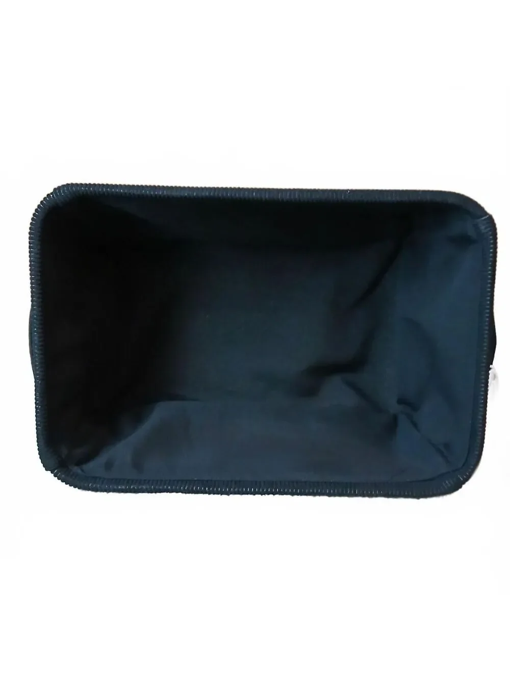Juicy Couture Black Corduroy Storage Basket Bin Organizer Embroidered NWT